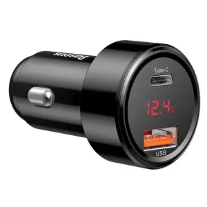 Avto polnilec 12V/24V => USB-A + USB-C 45W PD Baseus Qualcomm Quick Charge 4.0 (CCMLC20C-01)