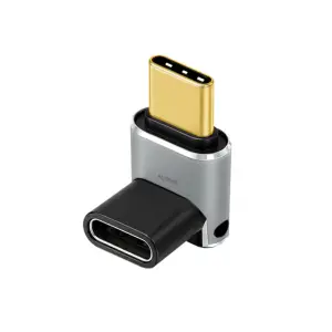 Adapter USB-C => USB-C 90° USB 4 40Gbps 8K/60Hz LogiLink srebrn (AU0063)