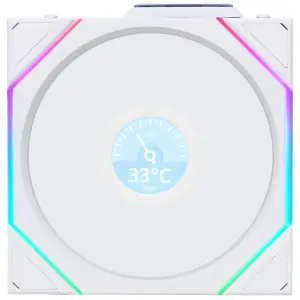 Ventilator Lian-Li UNI FAN TL Wireless LCD 120mm bela ARGB