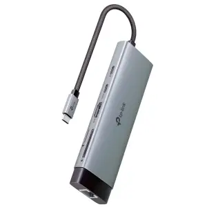 Priklopna postaja USB-C => 3xUSB-A 1xUSB-C PD 100W 1xUSB-C 1xHDMI 1xRJ45 microSD/SD TP-Link (UH9120C)