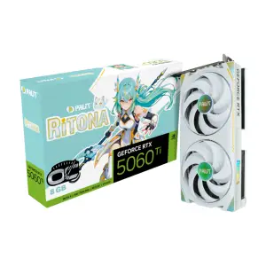 Grafična kartica nVidia RTX5060Ti Palit RiTONA OC bela – 8GB GDDR7 (NE7506TH19P1-B67DR)