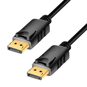 Kabel DisplayPort(m)=>DisplayPort(m) v1.2 3,00m 4K/60Hz CCS pozlačeni konektorji črn LogiLink (CD0102)