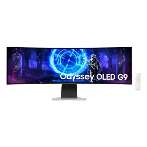 Monitor Samsung 124,5 cm (49,0") S49DG950SU 5120x1440 Curved Gaming Tizen 240Hz OLED 0,03ms HDMI DisplayPort USB-C 2xUSB-C-Out HAS Zvočniki 2x5W  DCI-P3-99% FreeSync Premium PRO BT WiFi HDR10+