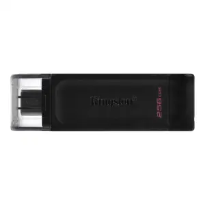 Spominski ključek 256GB USB-C Kingston DT70 80MB/s 15MB/s kovinski-plastičen črn (DT70/256GB)