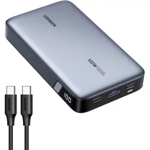 Prenosna baterija Ugreen 20000mAh 100W PD 1x USB-A 2x USB-C črna (25188)