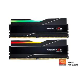DDR5 128GB 6000MHz CL32 KIT (2x64GB) G.Skill RGB Trident Z5 Neo EXPO 1,4V PC črna (F5-6000J3244G64GX2-TZ5NR)