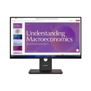 Monitor Lenovo 60,5 cm (23,8") T24D-40 1920x1080 120Hz IPS 4ms HDMI DisplayPort USB-C 100W DP-Out 3xUSB3.2 USB-C-Out Pivot Zvočniki  sRGB99% RJ45 ThinkVision