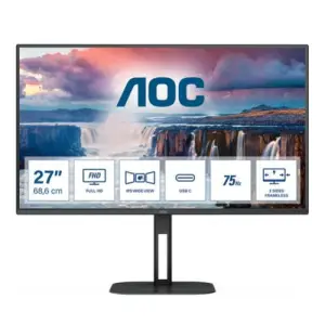Monitor AOC 68,6 cm (27,0") 27V5CE 1920x1080 75Hz IPS 1ms HDMI USB-C 65W 4xUSB3.2 Zvočniki  3H sRGB123% FreeSync