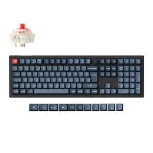 Mehanska Tipkovnica brezžična Keychron V6 Max QMK/VIA UK | črna RGB (Red Switch) (V6M-D1-UK)