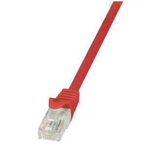 KABEL PATCH UTP Cat 5e  5,00m  RJ45 10/100 LogiLink CCA - rdeč (CP1074U)
