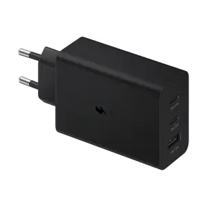 Hišni polnilec 100-240V => 1x USB-A (ž) 2x USB-C 65W Samsung Trio (EP-T6530NBEGEU)