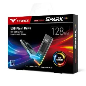 Spominski ključek 128GB USB 3.2 Teamgroup Spark RGB 180/90MB/s (TSPARK3128GB01)