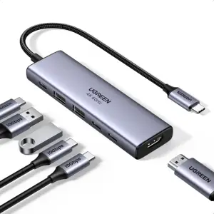 Priklopna postaja USB-C => Ugreen 6v1 HDMI 2xUSB3.2 2xUSB-C 100W 1xUSB-C PD (35999)