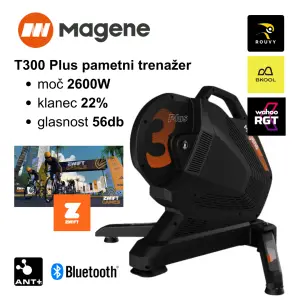 Magene T300 Plus pametni trenažer 2600W klanec 22% glasnost 56dB