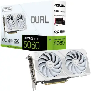 Grafična kartica nVidia RTX5060 Asus OC Edition bela - 8GB GDDR7 (GCAS-711)