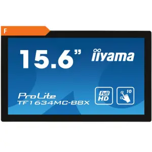 Monitor touch Iiyama 39,6 cm (15,6") TF1634MC-B8X 1920x1080 POS IPS 25ms VGA HDMI DisplayPort USB OpenFrame  7H ProLite