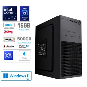 Računalnik MEGA MT S4 Ultra 5 225/Intel grafika/16GB-DDR5/500GB/450W/Win11Pro