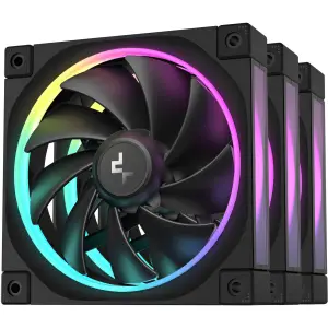 Ventilator Deepcool FL12 120mm črna RGB (3 pack)