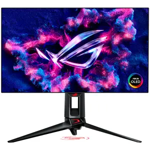 Monitor Asus 68,6 cm (27,0") PG27AQDP 2560x1440 Gaming 480Hz OLED 0,03ms 2xHDMI DisplayPort 2xUSB3.2 Pivot  DCI-P3-99% FreeSync Premium G-Sync Compatible HDR400 ROG Swift Delta E<2 calibration