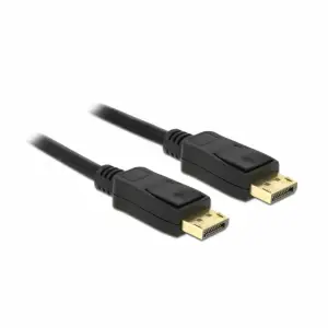 Kabel DisplayPort(m)=>DisplayPort(m) v1.2 10,00m 4K/60Hz pozlačeni konektorji črn Delock (84862)