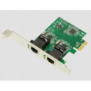 Mrežna kartica PCIe 2x LAN RJ45 100/1000 Logilink (PC0075)