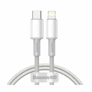 Kabel USB-C => Apple Lightning tekstil ovoj 1,00m PD 20W bel Baseus (CATLGD-02)