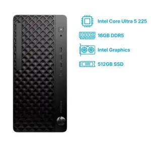 Računalnik HP Tower ProDesk 4 G1i AI PC Ultra 5-225/Q870/16GB/512GB/Intel grafika HDMI DP USB-C/BT WiFi RJ45/280W-92%/Win11Pro 9H7U6ET