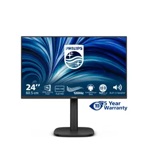 Monitor Philips 60,5 cm (23,8") 24B2N3200J 1920x1080 120Hz IPS 4ms VGA HDMI DisplayPort 4xUSB3.2 Pivot Zvočniki  3H sRGB110% SeparateSync