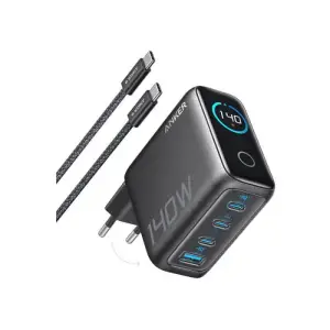 Hišni polnilec 140W => 3x USB-C in 1x USB-A + USB-C kabel polnilec za prenosnik Anker (B2697GZ1)