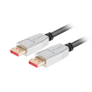 Kabel DisplayPort(m)=>DisplayPort(m) v1.4 0,50m 8K HDR 20pin črn Lanberg (CA-DPDP148K)